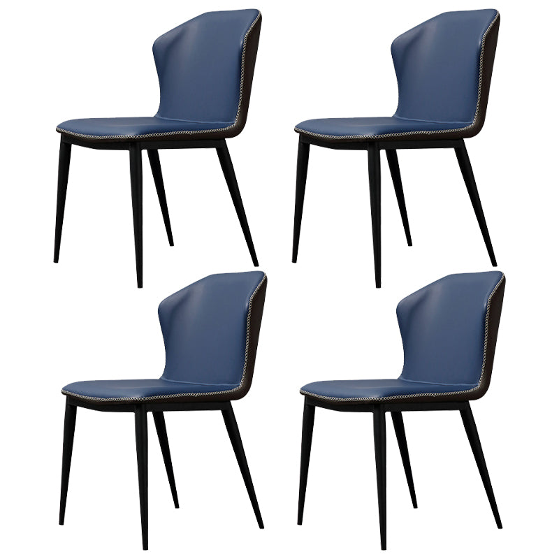 Modern Gray Sintered Stone Dining Table Set 1/4/5/7 Pieces Dining Set for Home Use 4 Blue Chairs Clearhalo 'Dining Room Sets' 'Dining Tables & Seating' 'dining_room_set' 'furn' 'furn_dining_room_set' 'Furniture' 'Kitchen & Dining Furniture' 5499922