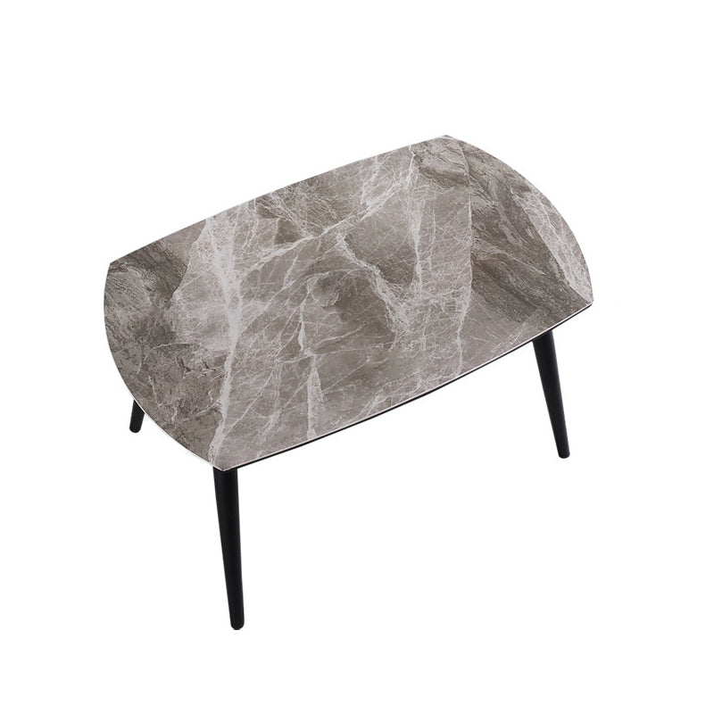 Modern Gray Sintered Stone Dining Table Set 1/4/5/7 Pieces Dining Set for Home Use Grey 59"L x 59"W Clearhalo 'Dining Room Sets' 'Dining Tables & Seating' 'dining_room_set' 'furn' 'furn_dining_room_set' 'Furniture' 'Kitchen & Dining Furniture' 5499926