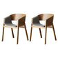 Traditional Wood Dining Arm Chairs Open Back Dining Side Chair for Restaurant Use