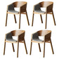 Traditional Wood Dining Arm Chairs Open Back Dining Side Chair for Restaurant Use