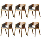 Traditional Wood Dining Arm Chairs Open Back Dining Side Chair for Restaurant Use