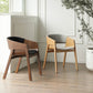 Traditional Wood Dining Arm Chairs Open Back Dining Side Chair for Restaurant Use