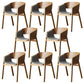 Traditional Wood Dining Arm Chairs Open Back Dining Side Chair for Restaurant Use
