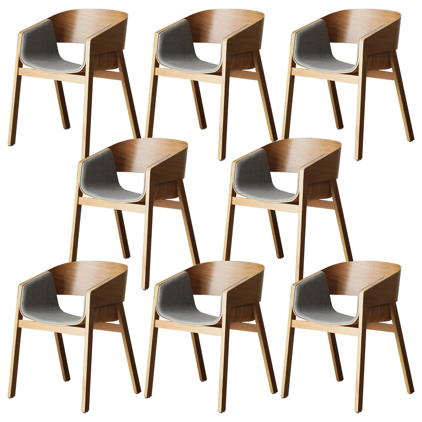 Traditional Wood Dining Arm Chairs Open Back Dining Side Chair for Restaurant Use