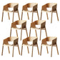 Traditional Wood Dining Arm Chairs Open Back Dining Side Chair for Restaurant Use