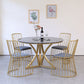 Table à manger de luxe traditionnelle Table ronde en marbre artificiel pour la maison