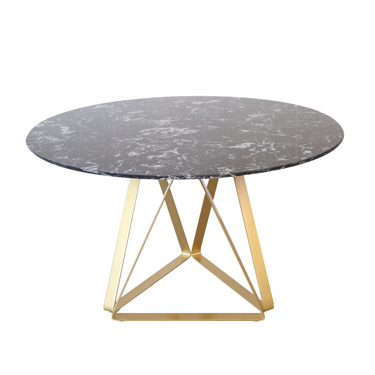 Table à manger de luxe traditionnelle Table ronde en marbre artificiel pour la maison