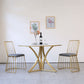 Table à manger de luxe traditionnelle Table ronde en marbre artificiel pour la maison