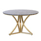 Table à manger de luxe traditionnelle Table ronde en marbre artificiel pour la maison