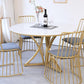 Table à manger de luxe traditionnelle Table ronde en marbre artificiel pour la maison