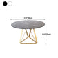Table à manger de luxe traditionnelle Table ronde en marbre artificiel pour la maison