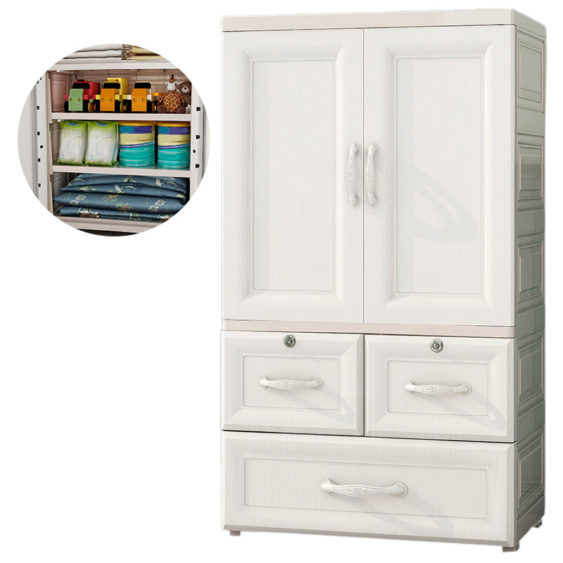 Gabinete de almacenamiento de puerta con bisagras de dormitorio gabinete de plástico contemporáneo