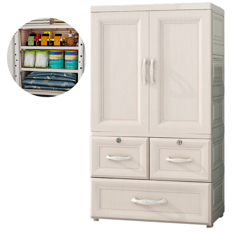 Gabinete de almacenamiento de puerta con bisagras de dormitorio gabinete de plástico contemporáneo