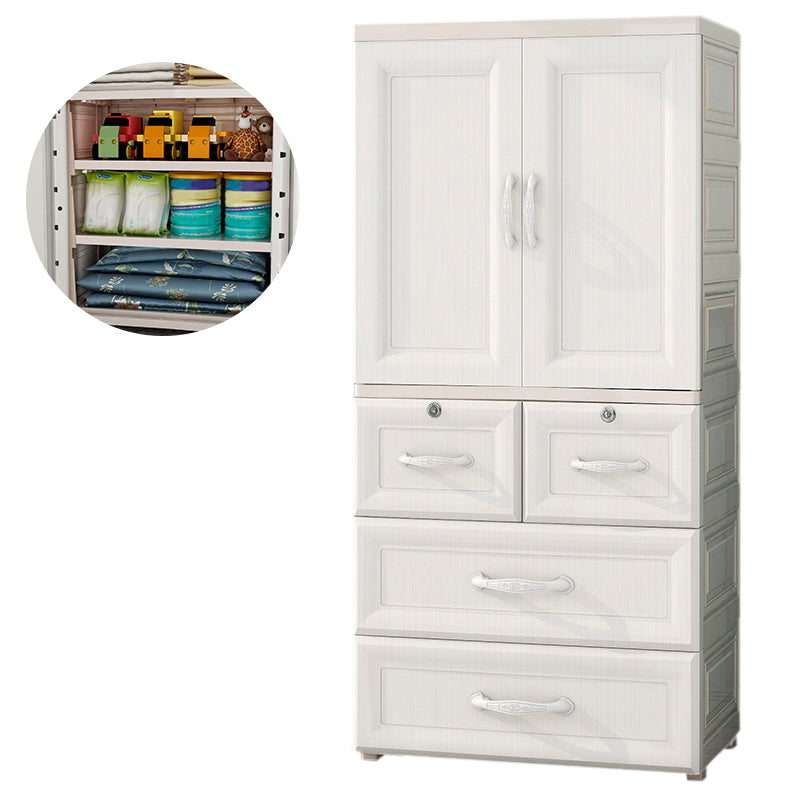 Gabinete de almacenamiento de puerta con bisagras de dormitorio gabinete de plástico contemporáneo