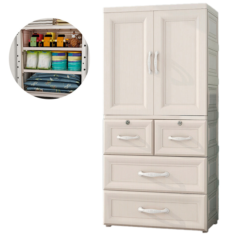 Gabinete de almacenamiento de puerta con bisagras de dormitorio gabinete de plástico contemporáneo