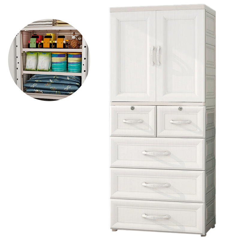 Gabinete de almacenamiento de puerta con bisagras de dormitorio gabinete de plástico contemporáneo