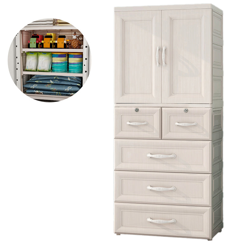 Gabinete de almacenamiento de puerta con bisagras de dormitorio gabinete de plástico contemporáneo