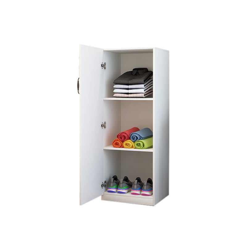 Hinged Wardrobe Closet Non-Hanging Wardrobe Armoire for Bedroom 16"L x 16"W x 47"H White Drawer Not Included Clearhalo 'Armoires & Wardrobes' 'armoires_wardrobes' 'Bedroom Furniture' 'furn' 'furn_armoires_wardrobes' 'Furniture' 5500064