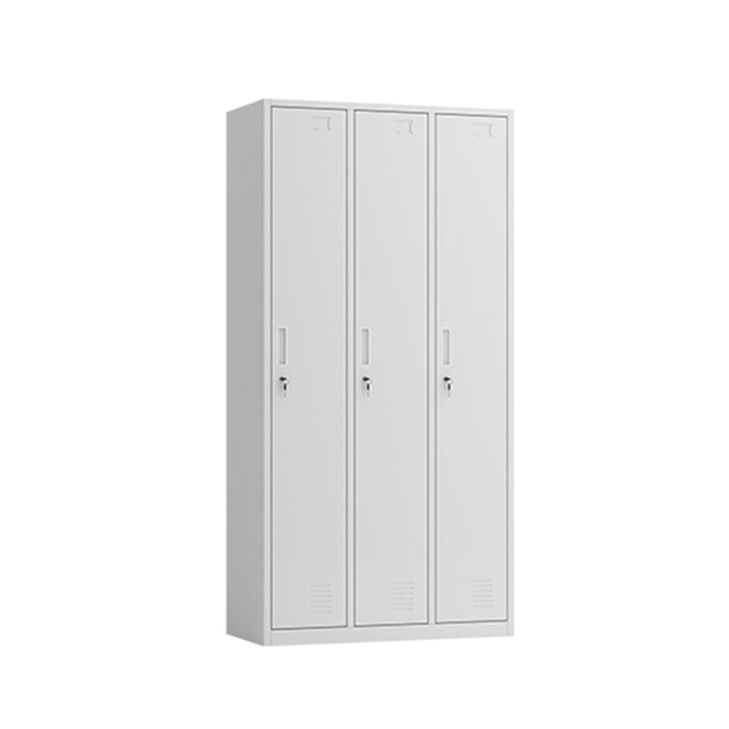 Steel Wardrobe Armoire Contemporary White Storage Cabinet for Home