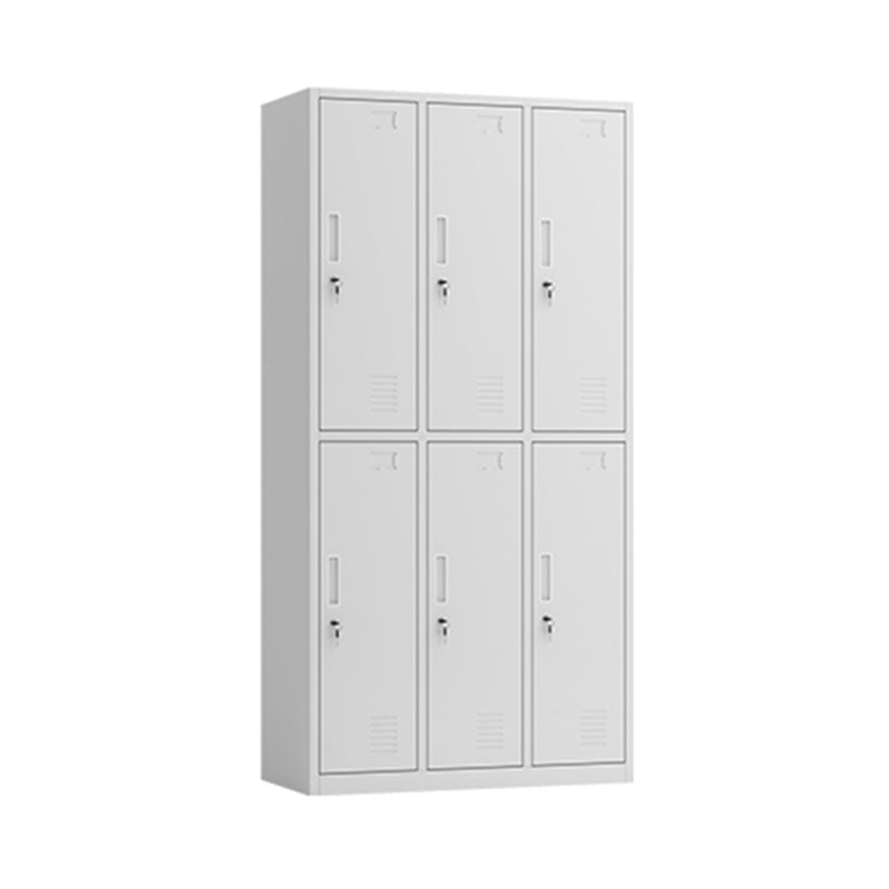 Steel Wardrobe Armoire Contemporary White Storage Cabinet for Home