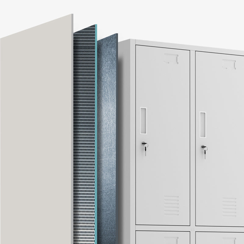 Steel Wardrobe Armoire Contemporary White Storage Cabinet for Home