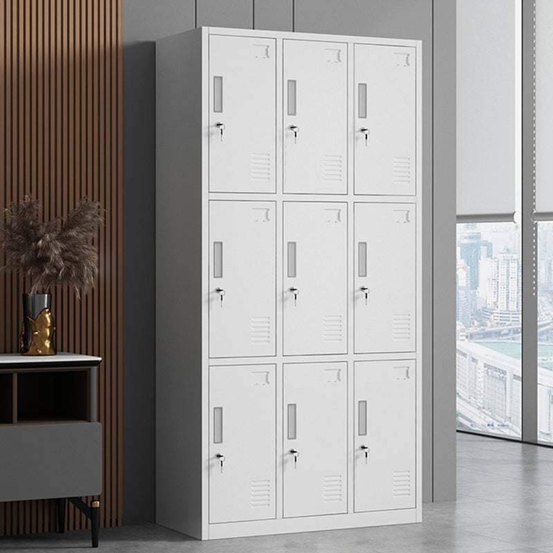 Steel Wardrobe Armoire Contemporary White Storage Cabinet for Home