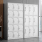 Steel Wardrobe Armoire Contemporary White Storage Cabinet for Home