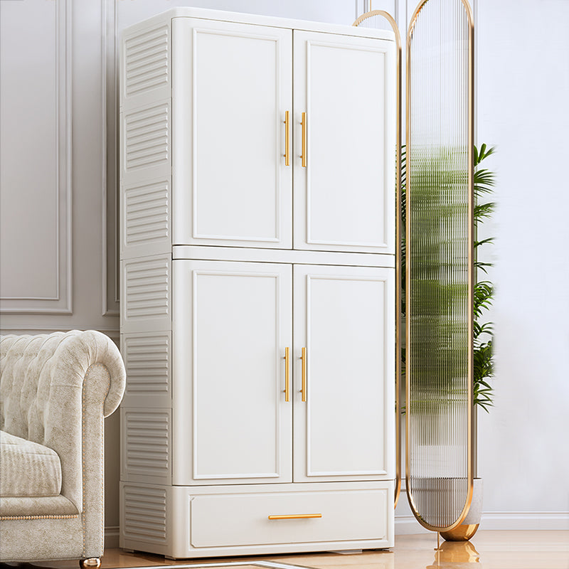 Armadio di stoccaggio in plastica opaca massicciatura a cerniera contemporanea