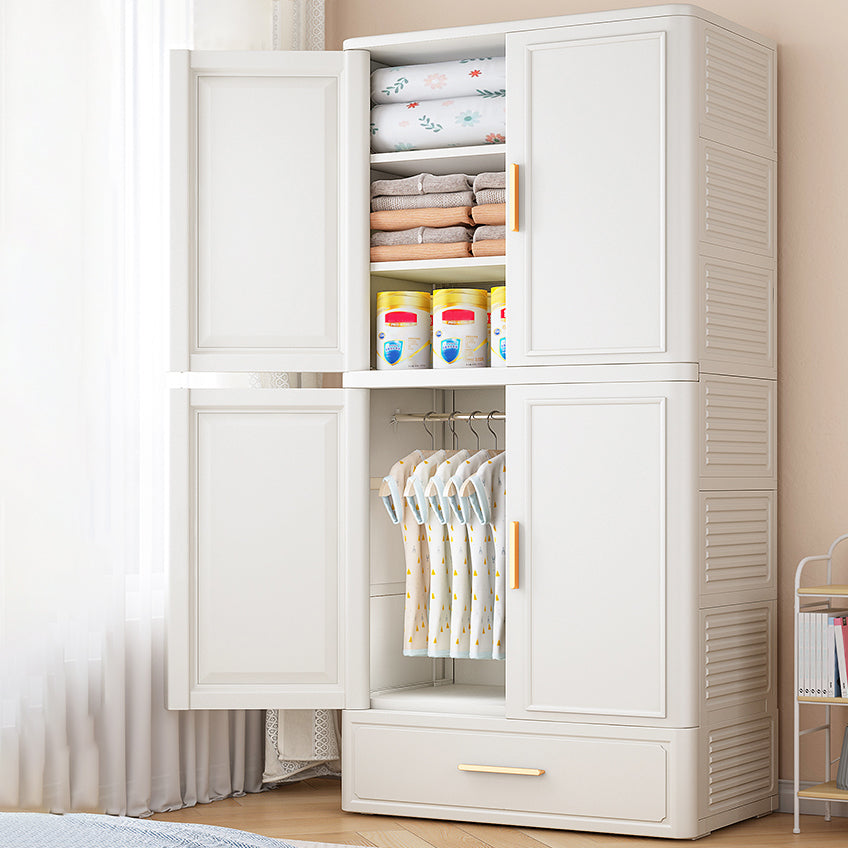 Armadio di stoccaggio in plastica opaca massicciatura a cerniera contemporanea