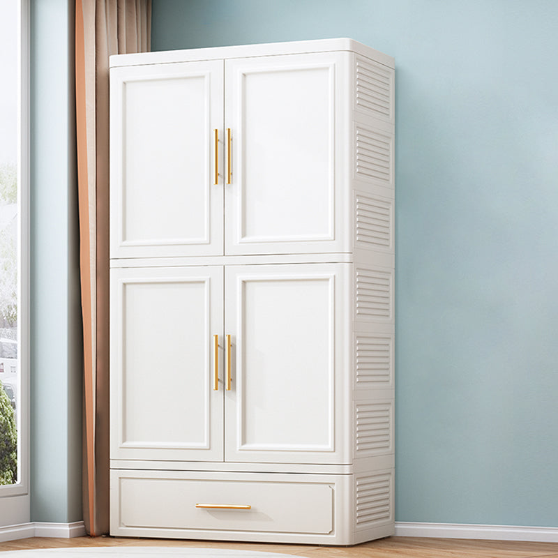 Armadio di stoccaggio in plastica opaca massicciatura a cerniera contemporanea