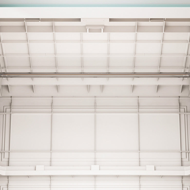 Armadio di stoccaggio in plastica opaca massicciatura a cerniera contemporanea