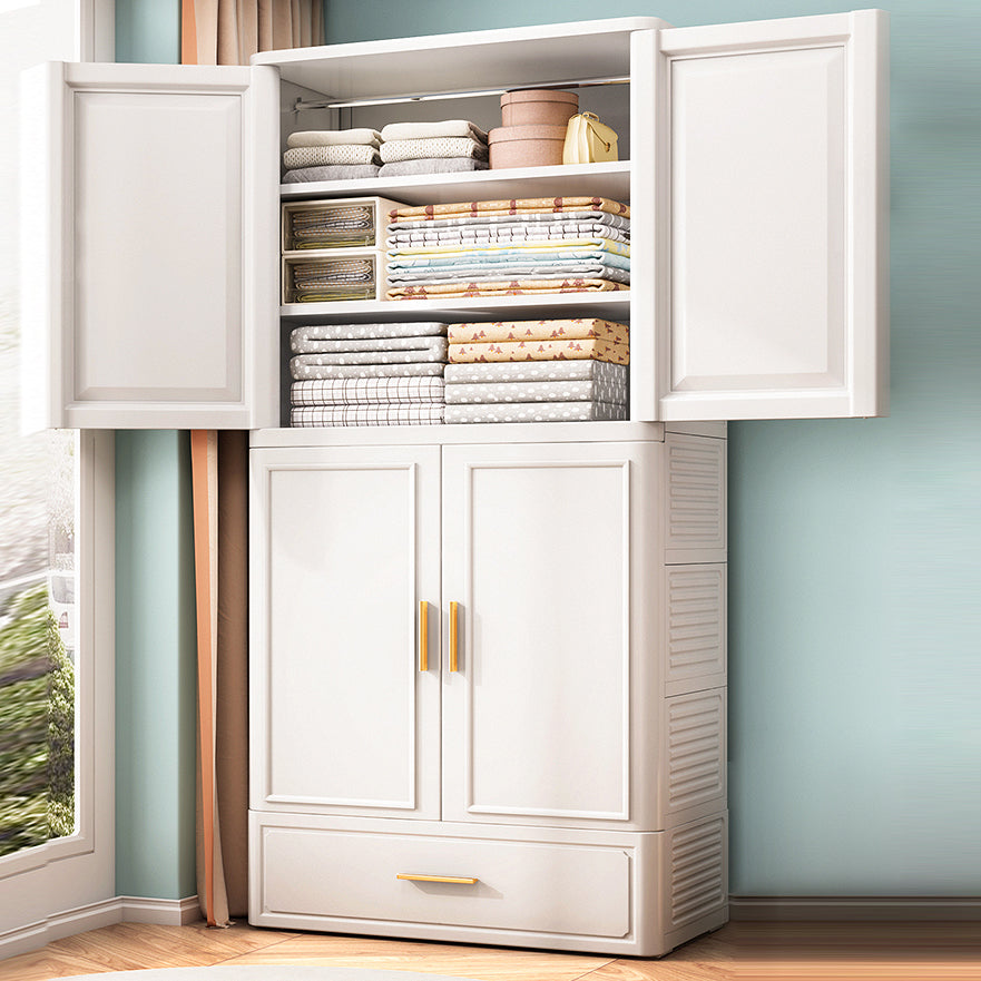 Armadio di stoccaggio in plastica opaca massicciatura a cerniera contemporanea