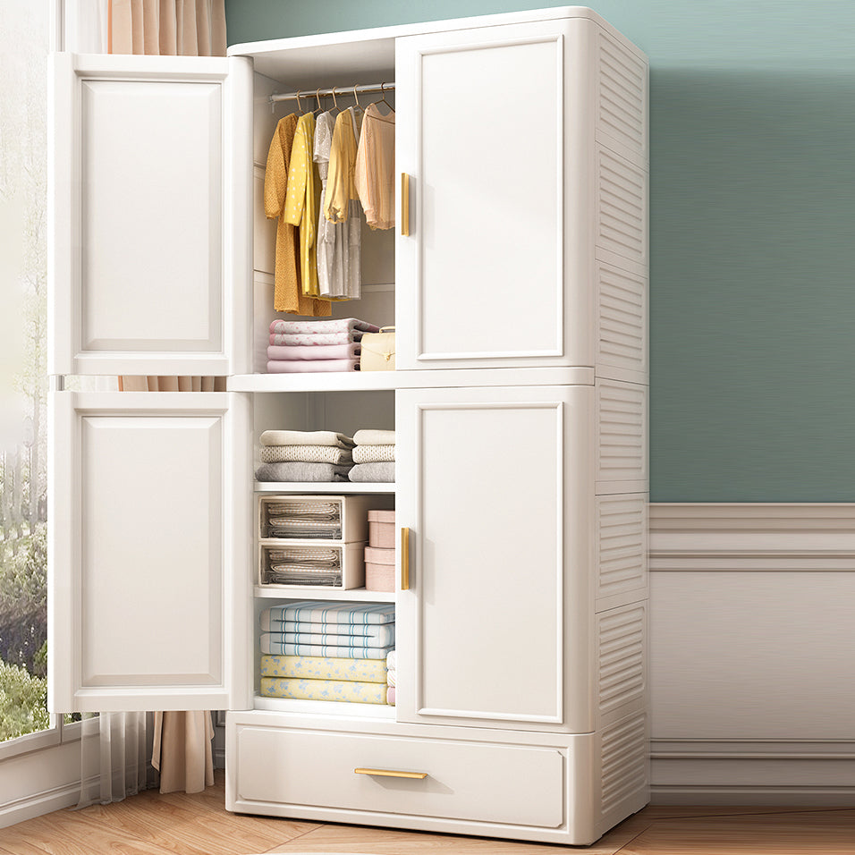 Armadio di stoccaggio in plastica opaca massicciatura a cerniera contemporanea