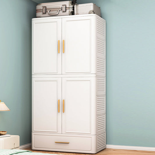 Armadio di stoccaggio in plastica opaca massicciatura a cerniera contemporanea