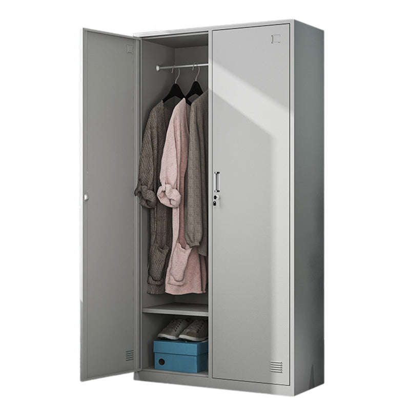 Witte stalen opbergkast eigentijds scharnierende garderobe kast