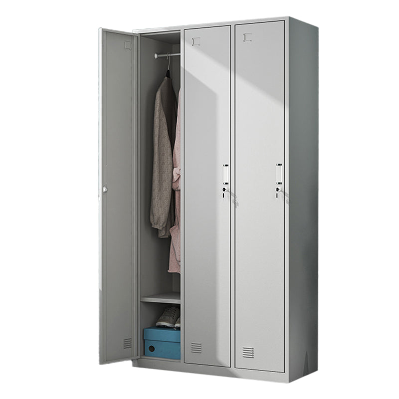 Witte stalen opbergkast eigentijds scharnierende garderobe kast