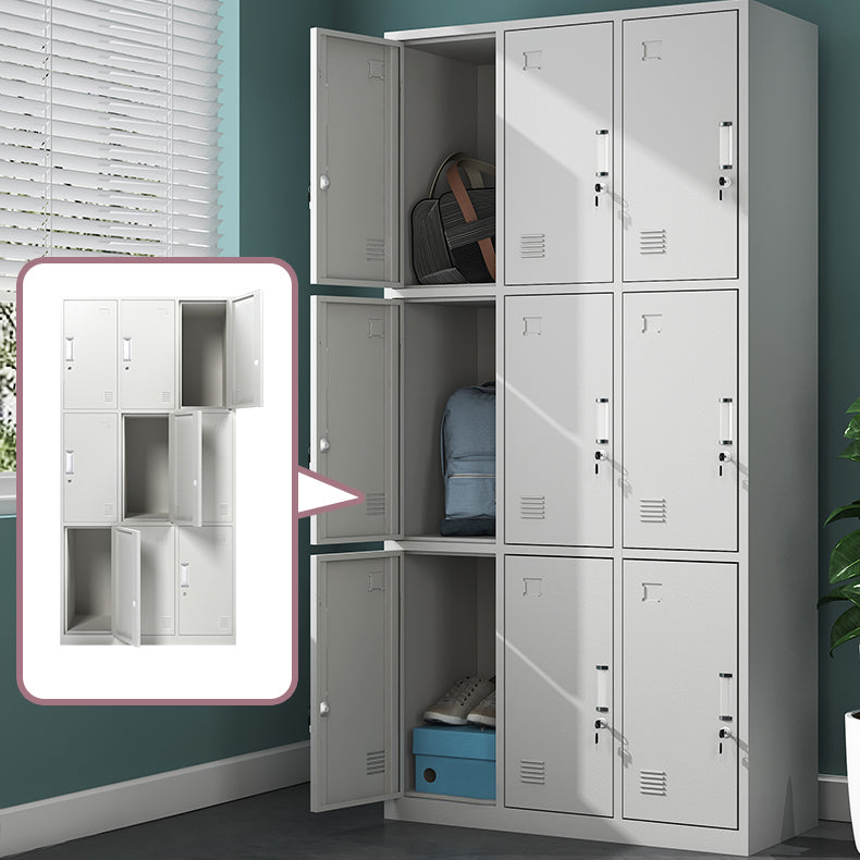 Witte stalen opbergkast eigentijds scharnierende garderobe kast