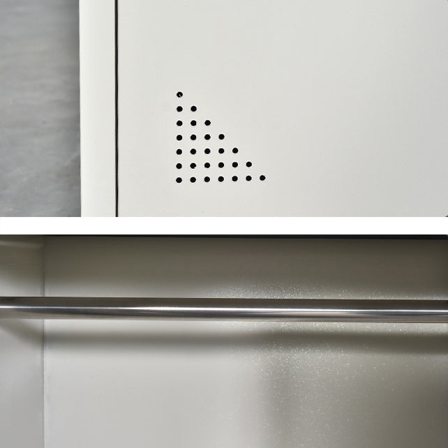 Witte stalen opbergkast eigentijds scharnierende garderobe kast