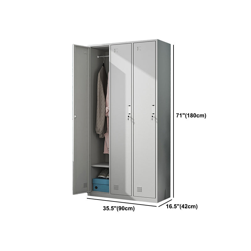 Witte stalen opbergkast eigentijds scharnierende garderobe kast