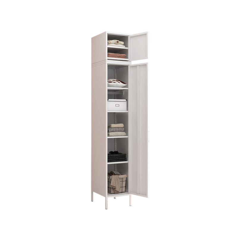 Steel Storage Cabinet Contemporary Non-Hanging Armoire for Home