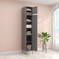 Steel Storage Cabinet Contemporary Non-Hanging Armoire for Home