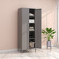 Steel Storage Cabinet Contemporary Non-Hanging Armoire for Home