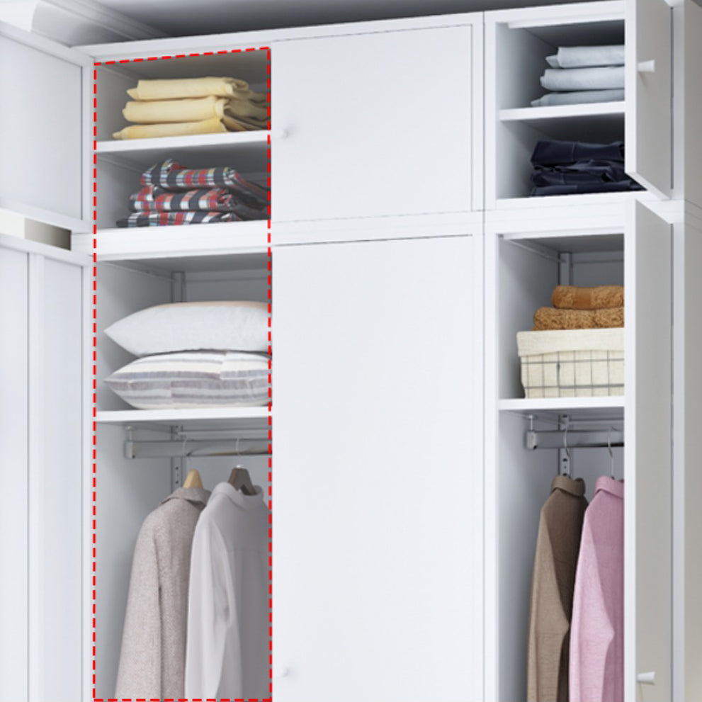 Metallic Finish Cabinet with Legs Contemporary Metal Wardrobe for Home Clearhalo 'Armoires & Wardrobes' 'armoires_wardrobes' 'Bedroom Furniture' 'furn' 'furn_armoires_wardrobes' 'Furniture' 5500268