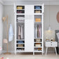 Metallic Finish Cabinet with Legs Contemporary Metal Wardrobe for Home Clearhalo 'Armoires & Wardrobes' 'armoires_wardrobes' 'Bedroom Furniture' 'furn' 'furn_armoires_wardrobes' 'Furniture' 5500277
