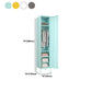 Metallic Finish Cabinet with Legs Contemporary Metal Wardrobe for Home Clearhalo 'Armoires & Wardrobes' 'armoires_wardrobes' 'Bedroom Furniture' 'furn' 'furn_armoires_wardrobes' 'Furniture' 5500279