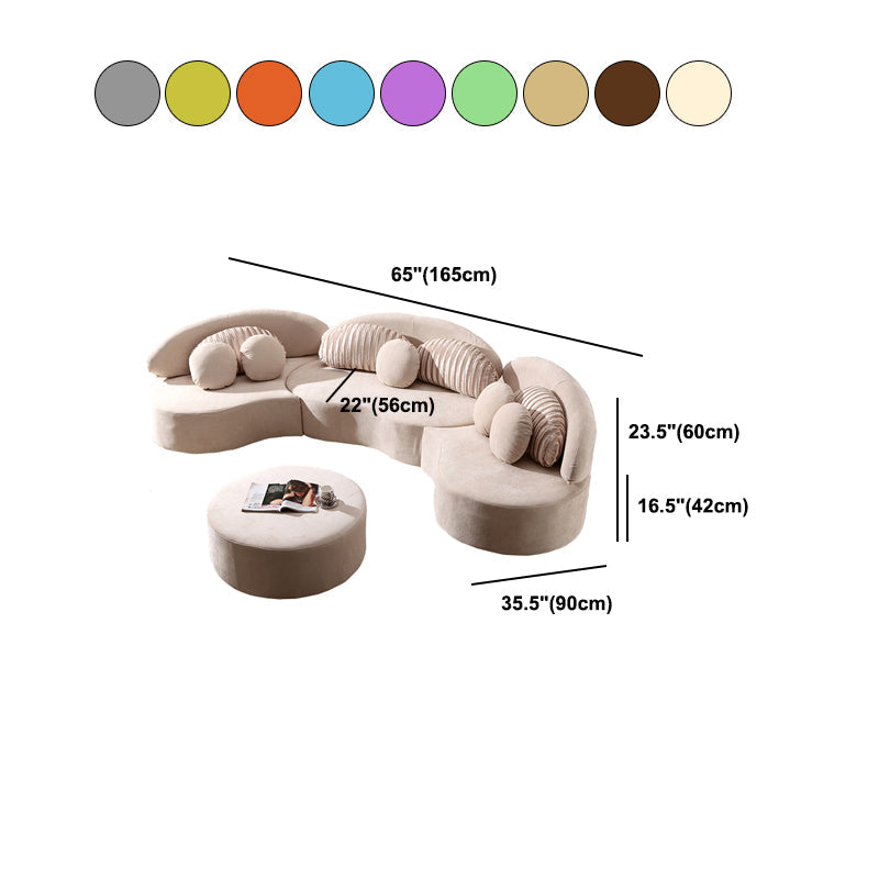 Soggiorno divano cuscini stazionari senza braccio curvo.