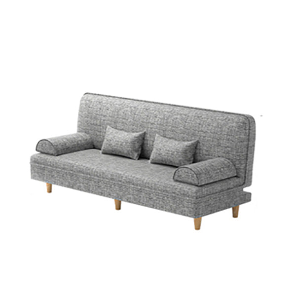 Divano convertibile di divano regolabile a bracciale senza braccio di lino per soggiorno, appartamento