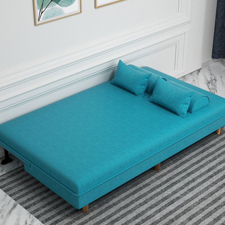 Divano convertibile di divano regolabile a bracciale senza braccio di lino per soggiorno, appartamento