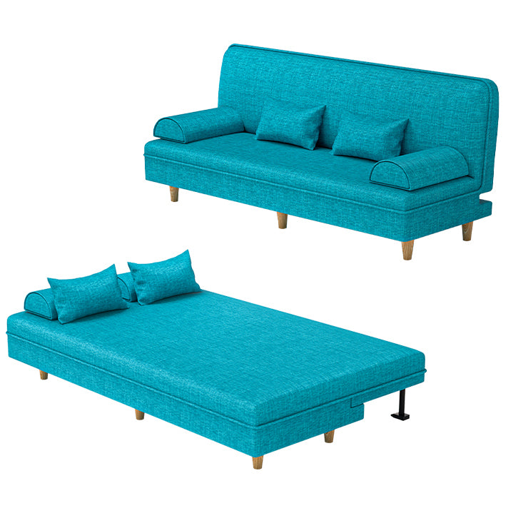 Divano convertibile di divano regolabile a bracciale senza braccio di lino per soggiorno, appartamento