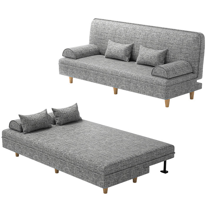 Divano convertibile di divano regolabile a bracciale senza braccio di lino per soggiorno, appartamento